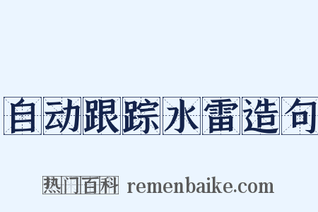 自动跟踪水雷造句是什么意思的图片